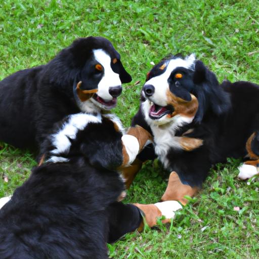 Early interactions with littermates shape a Bernese Mountain Dog's behavior.