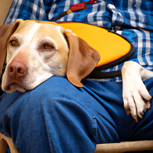 A dog owner providing structured activities to help manage behavioral changes caused by Cushing's disease.
