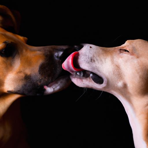 Dog Licks Other Dog's Eyeball