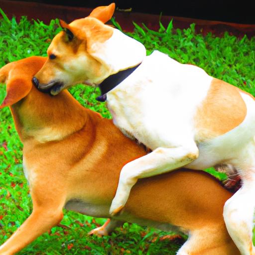 Male dog behavior during mating is driven by natural instincts.