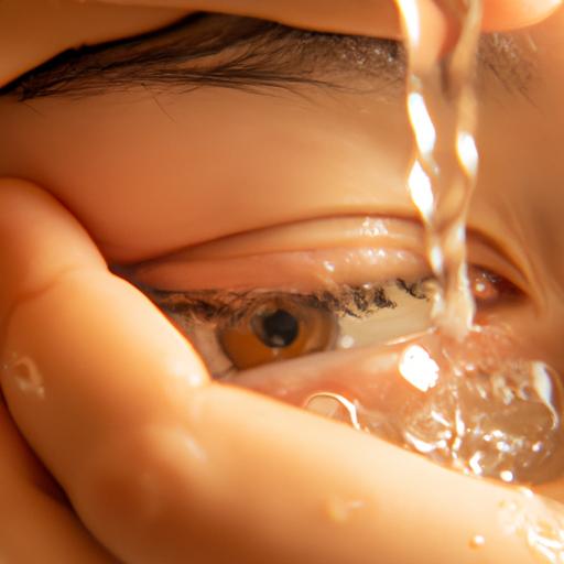Rinsing the eye with clean water can help minimize potential risks after a dog licks your eyeball.