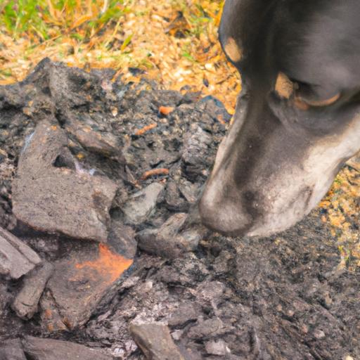 Exploring the reasons behind a dog's fascination with charcoal ashes.